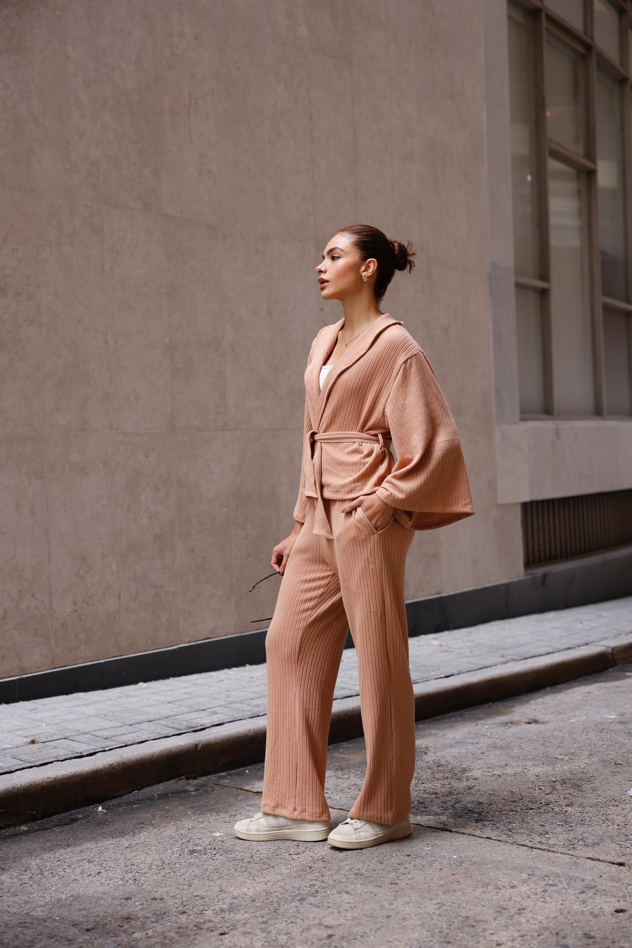 Wide Leg Light Tricot Nude