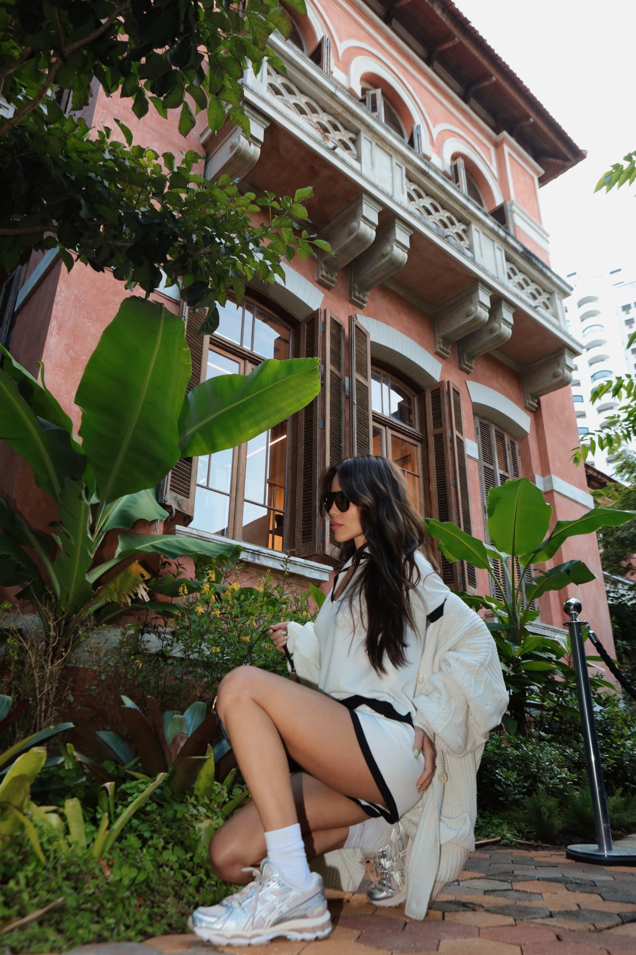 White Knit Shorts