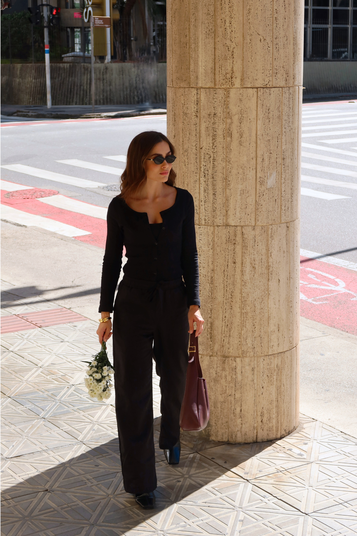 Wide leg Linho Black