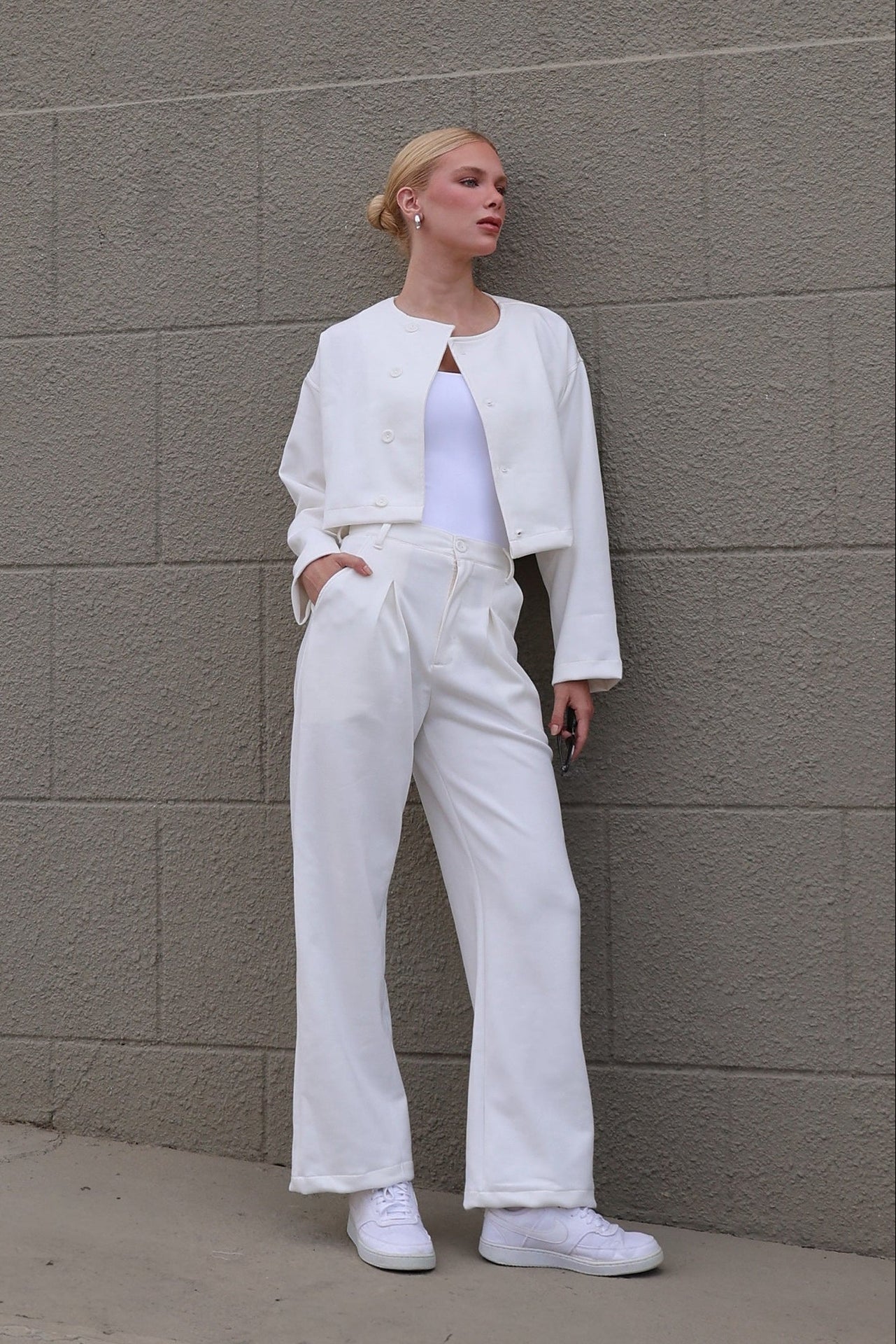 Wide Pants Traveler White