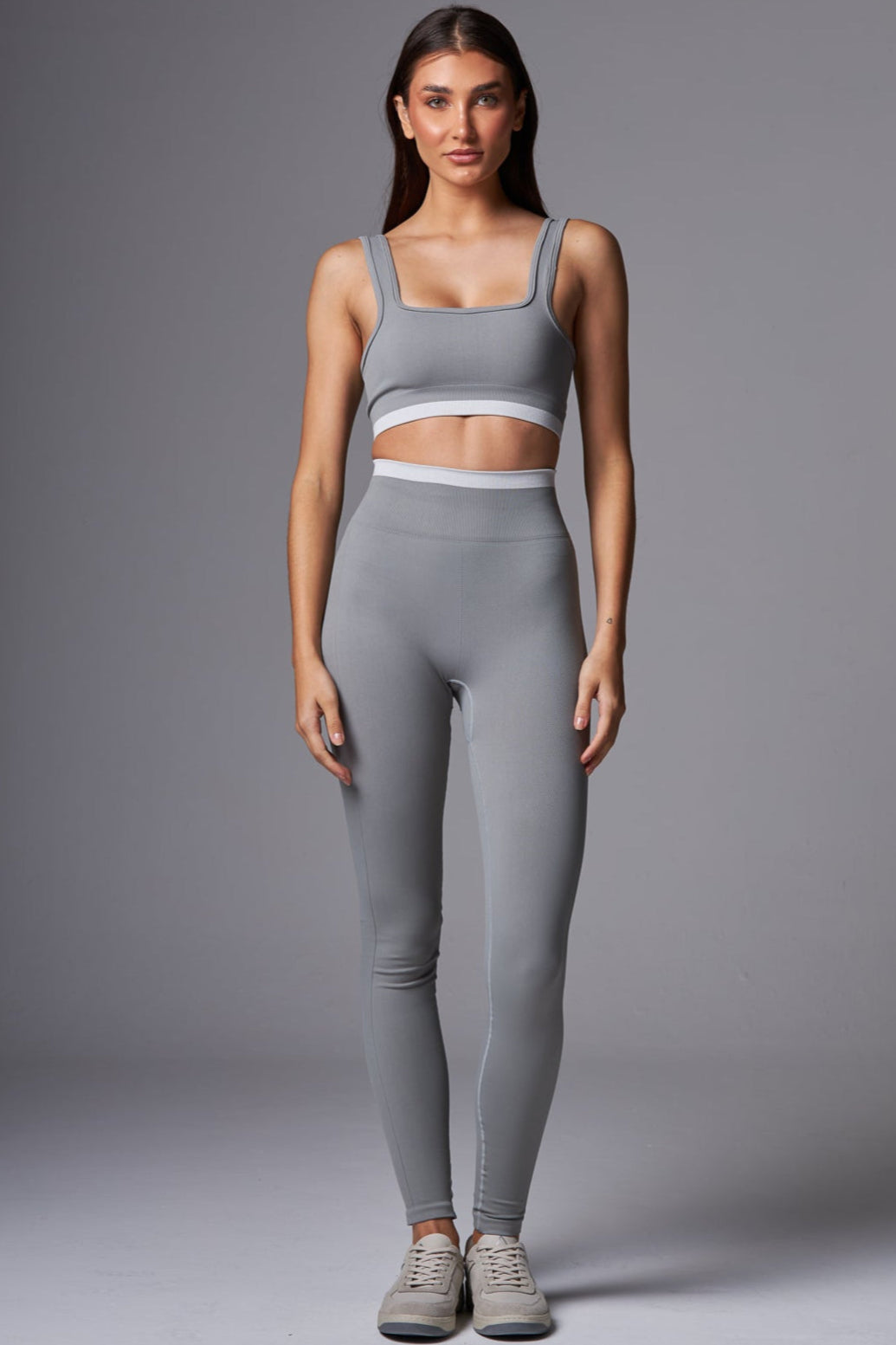 Legging Stripe Seamless Dark Grey