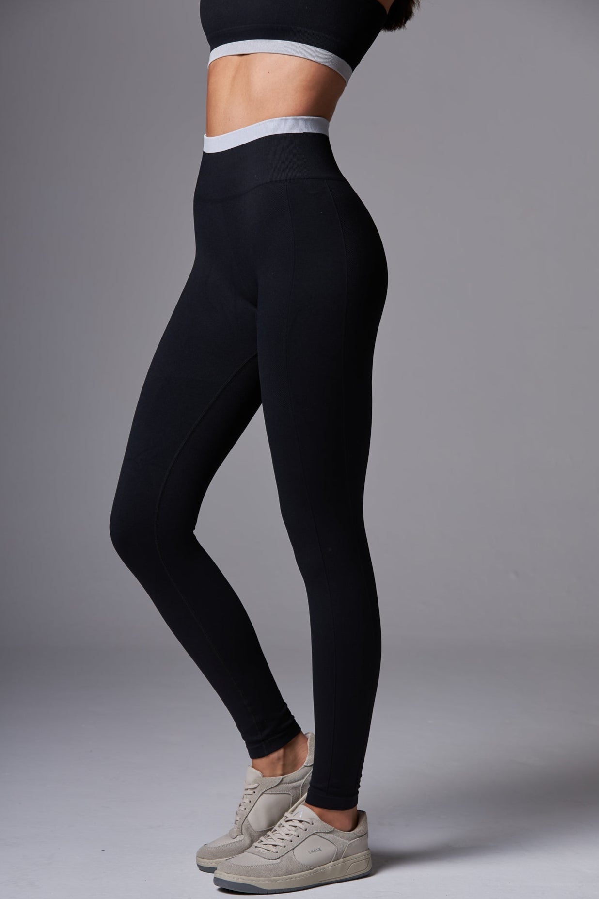 Legging Stripe Seamless Black&White