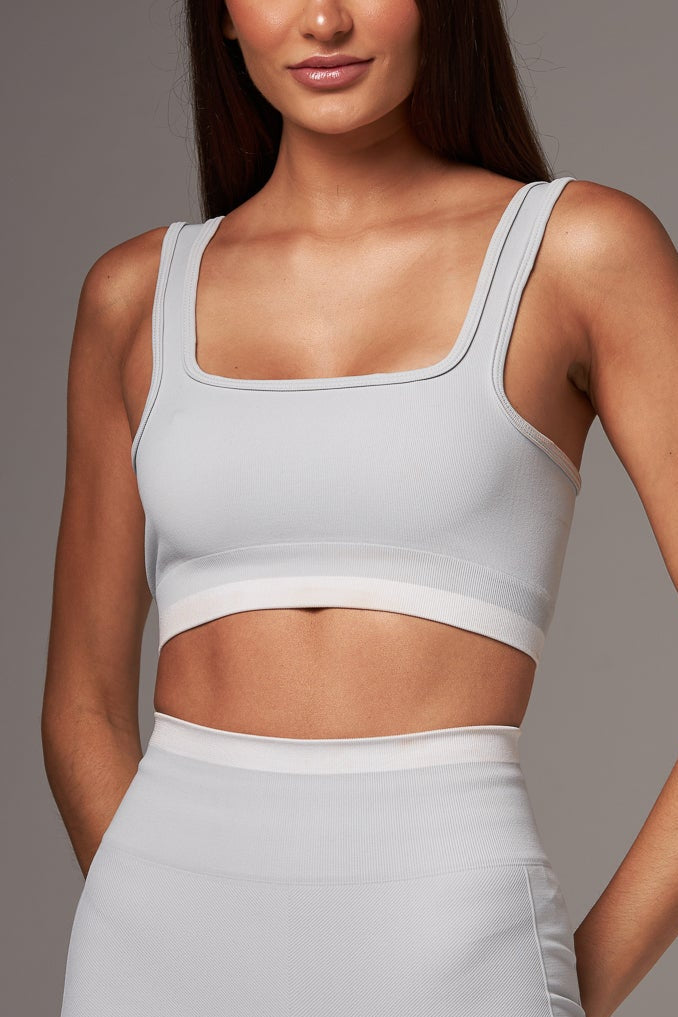 Top Stripe Seamless Gray Violet