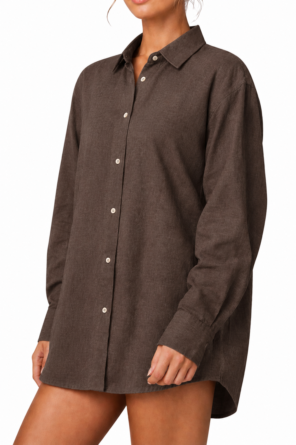 Shirt Pure Linho Chocolate Martini