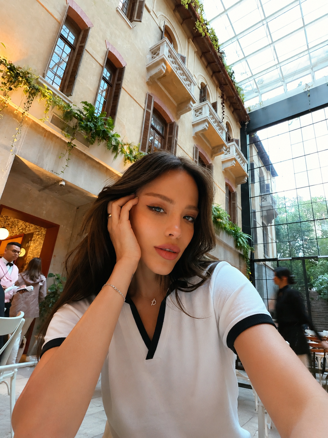 White Knit Polo