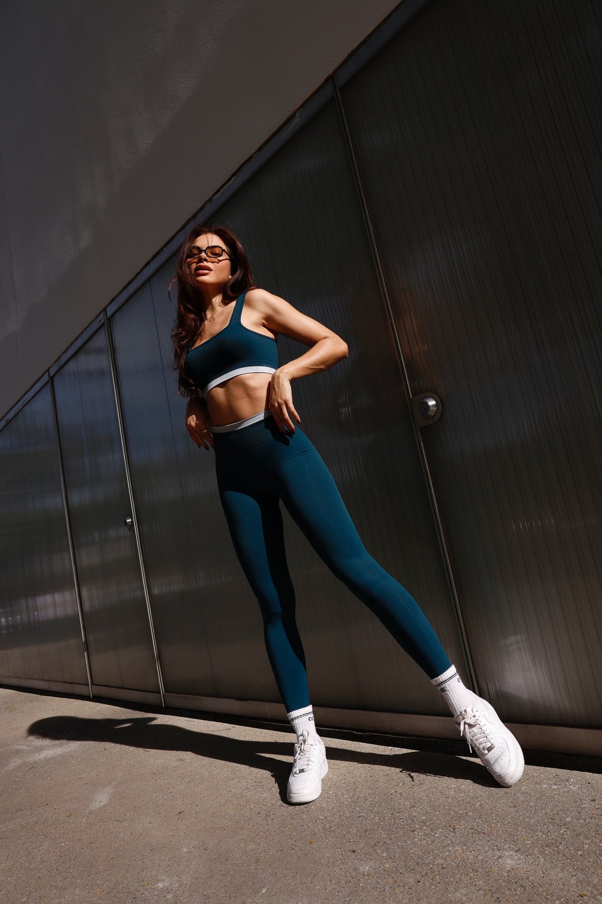 Legging Stripe Seamless Dark Sea