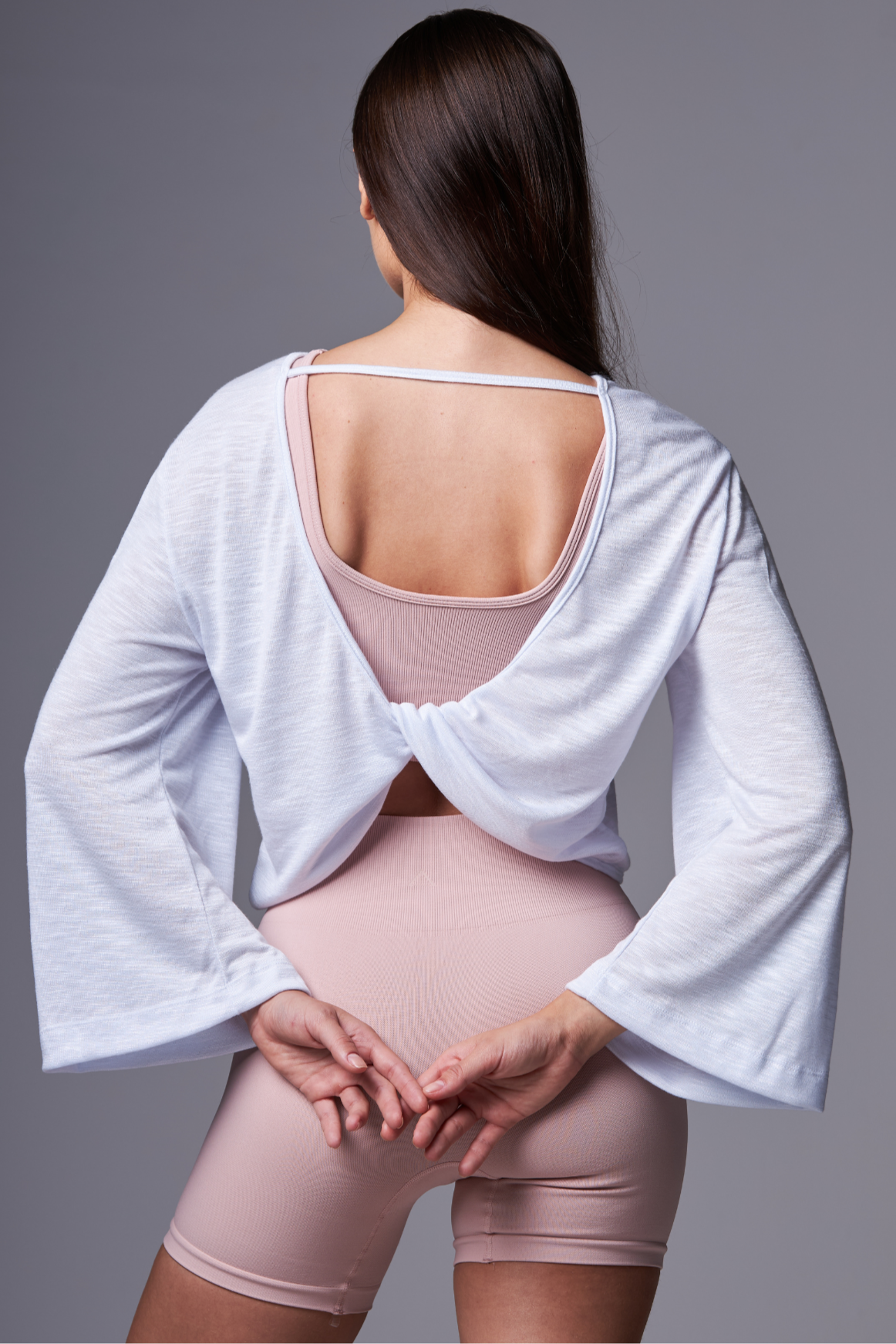 Wide Reverse Long Shirt White