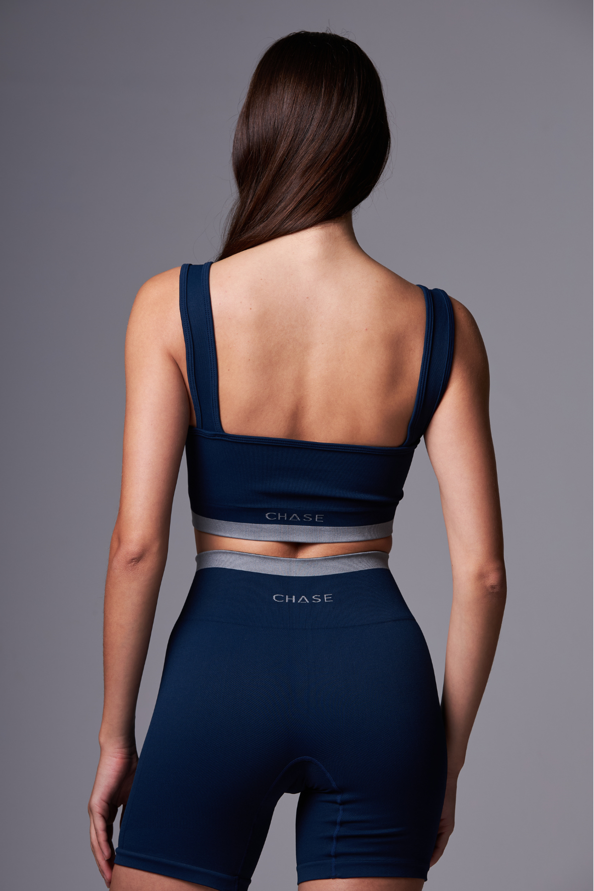 Short Stripe Seamless Azul Marinho&Rhodium