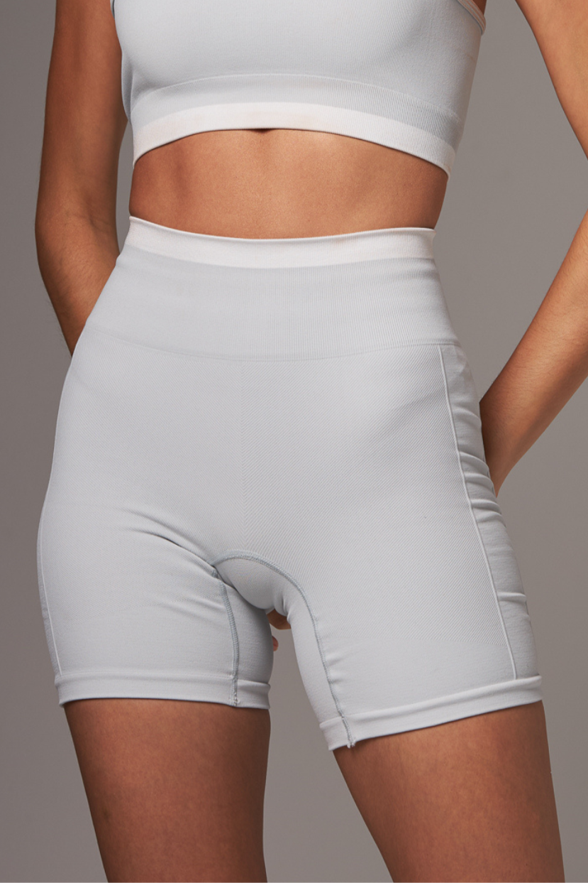 Short Stripe Seamless Gray Violet