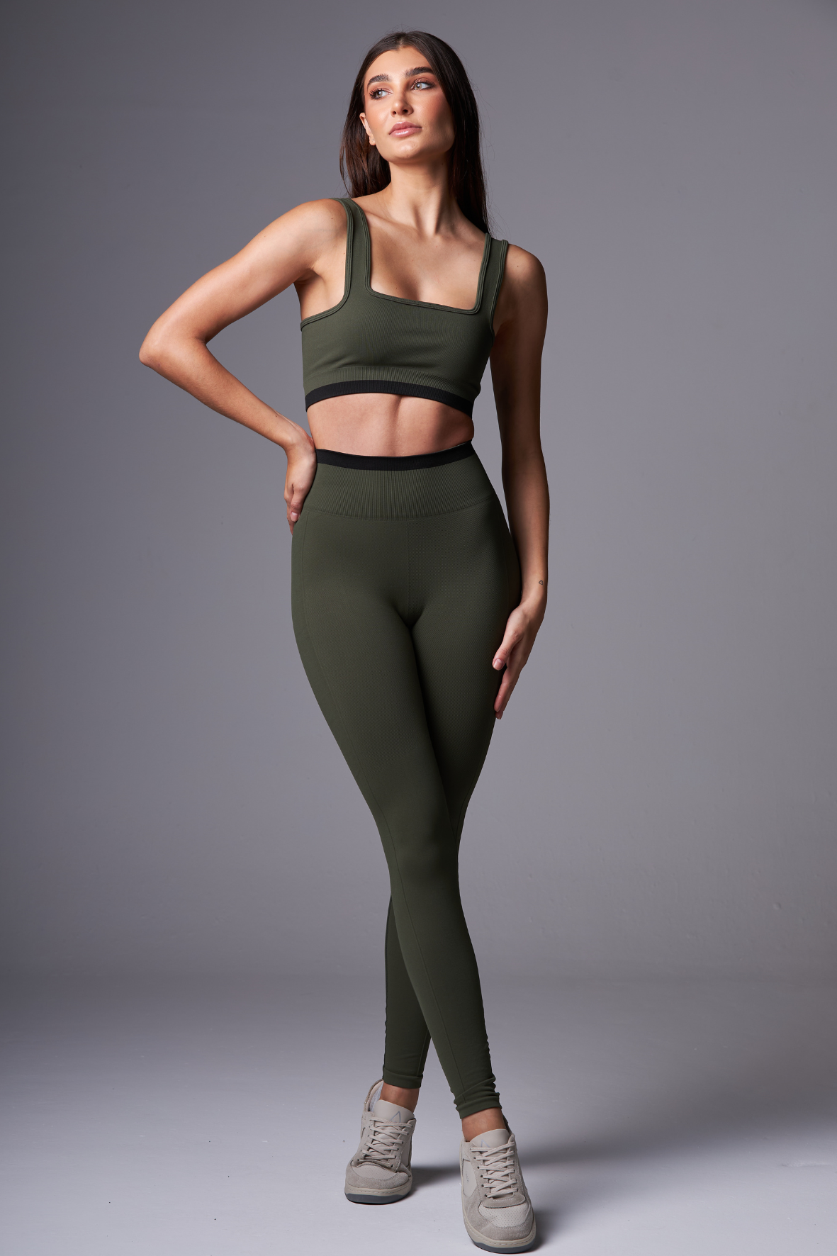 Legging Stripe Seamless Jungle&Black