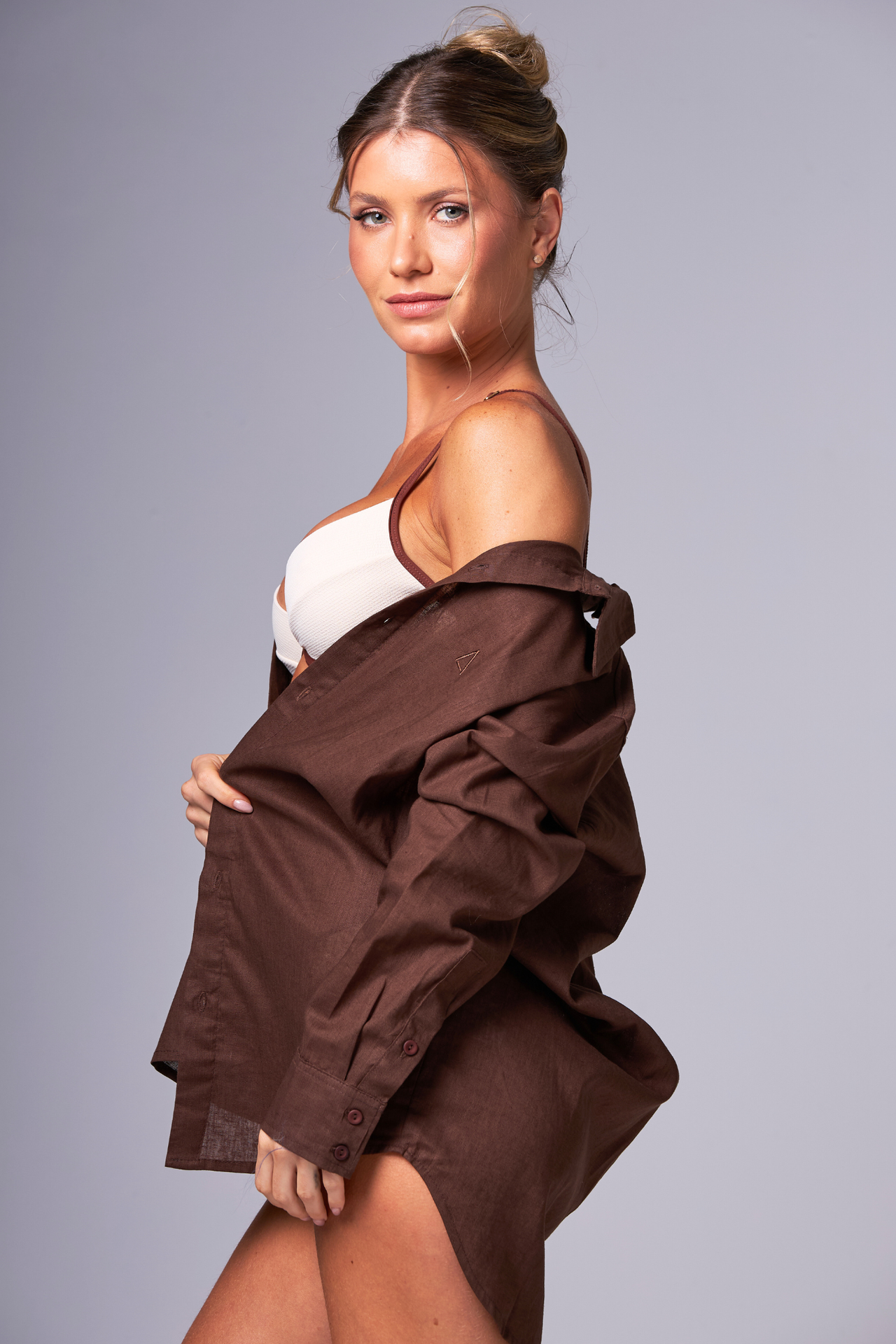 Shirt Pure Linho Brown