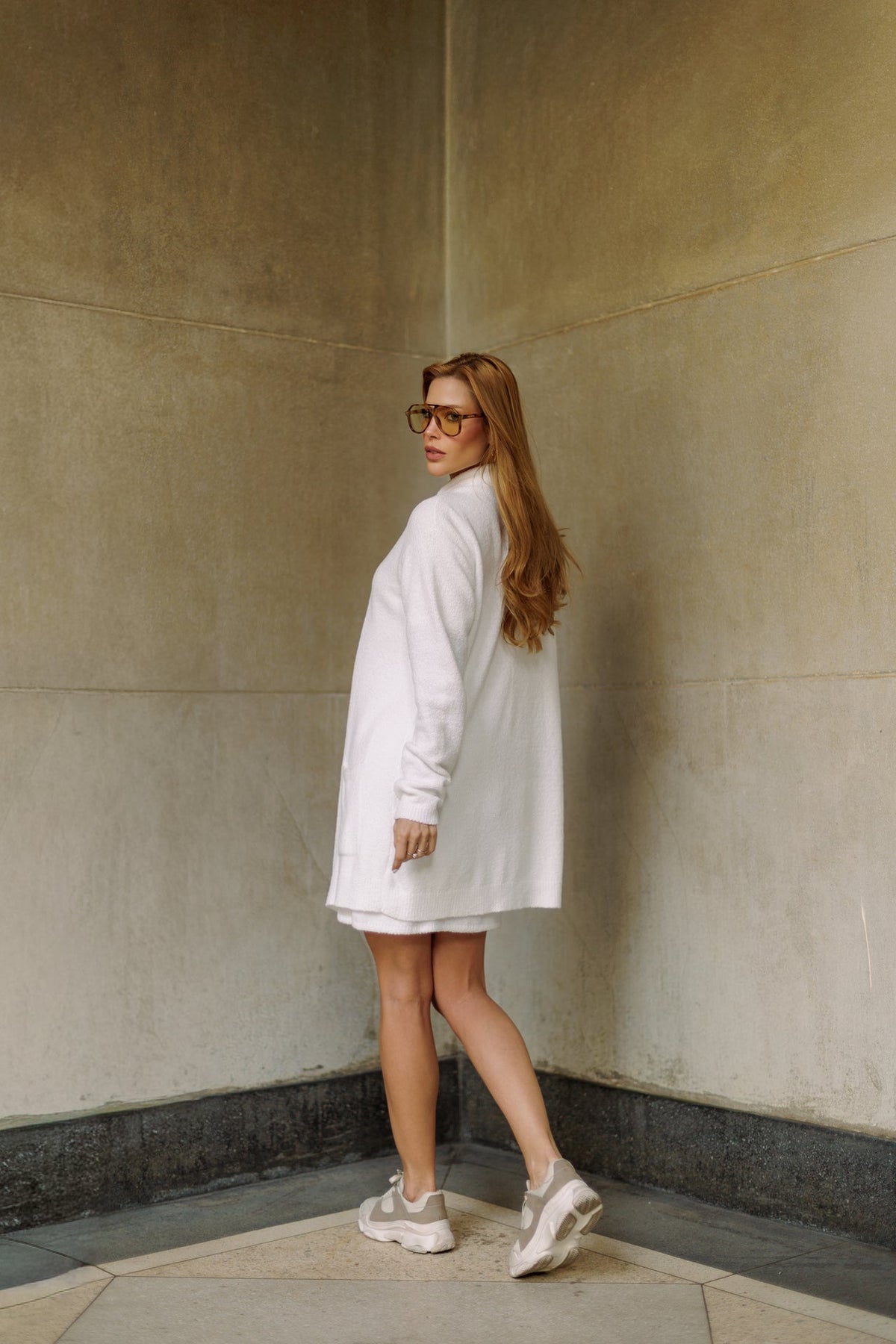 Tricot Classic Cardigan White