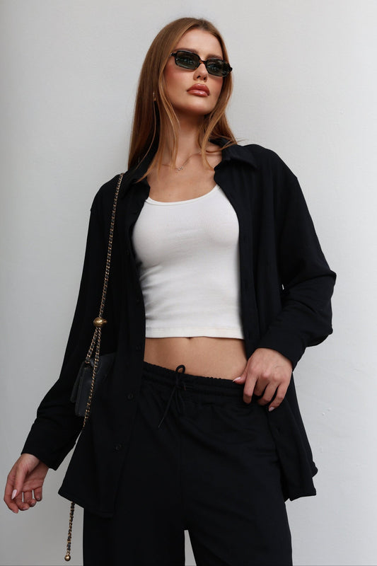 Sweatshirt Boyfriend Black