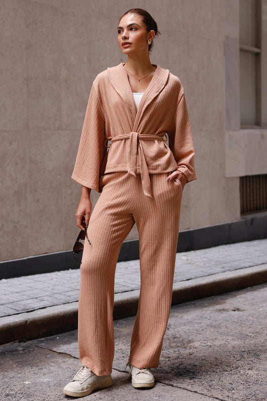 Wide Leg Light Tricot Nude