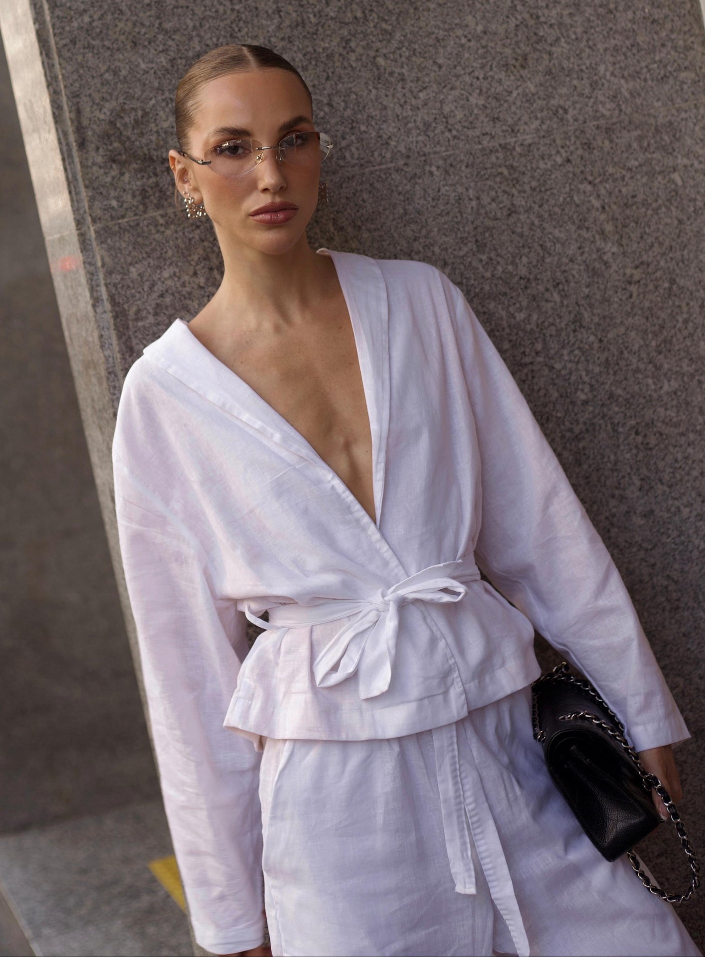 Wide leg Linho White