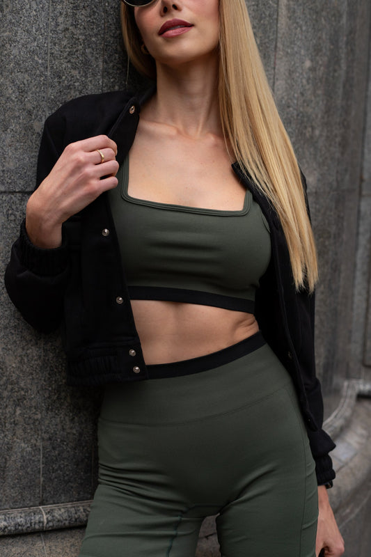 Top Stripe Seamless Jungle&Black