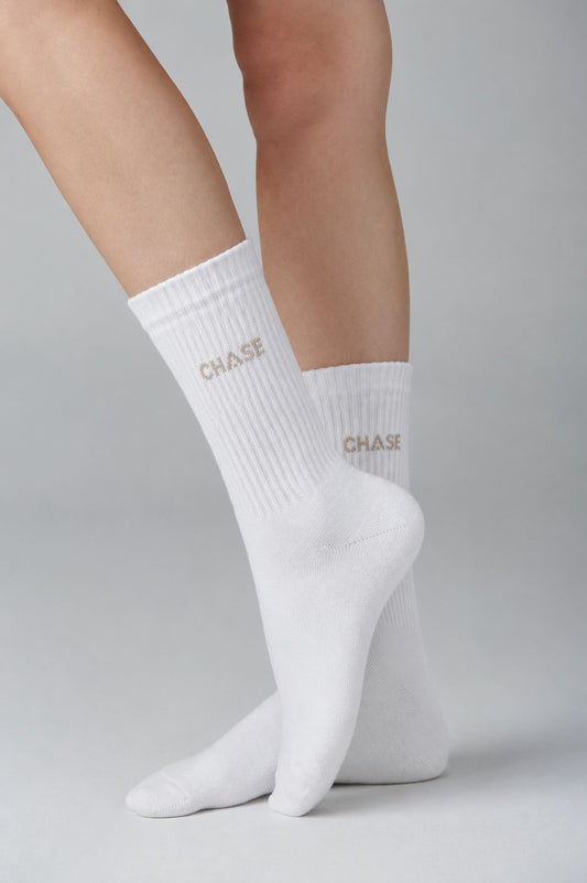 Chase Pro Socks White & Gray