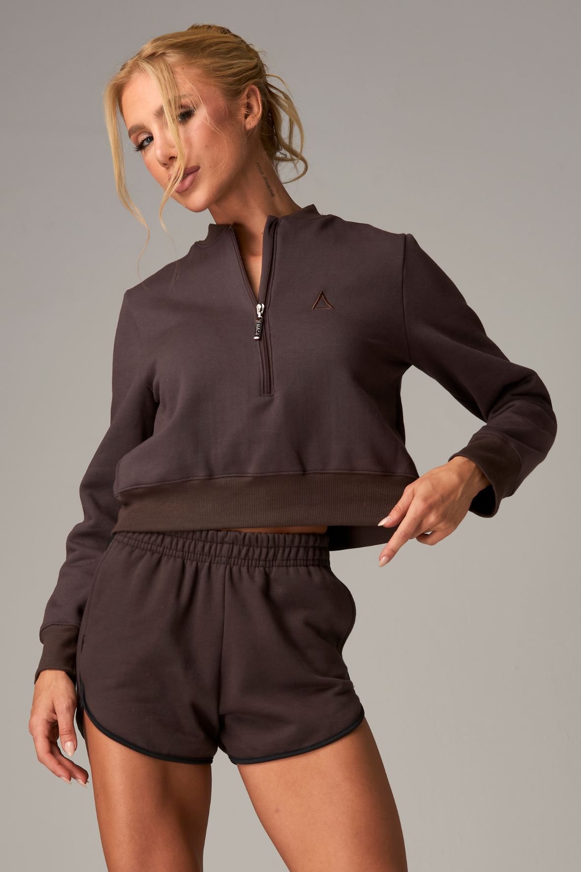 Shorts Classic Moletom Brown