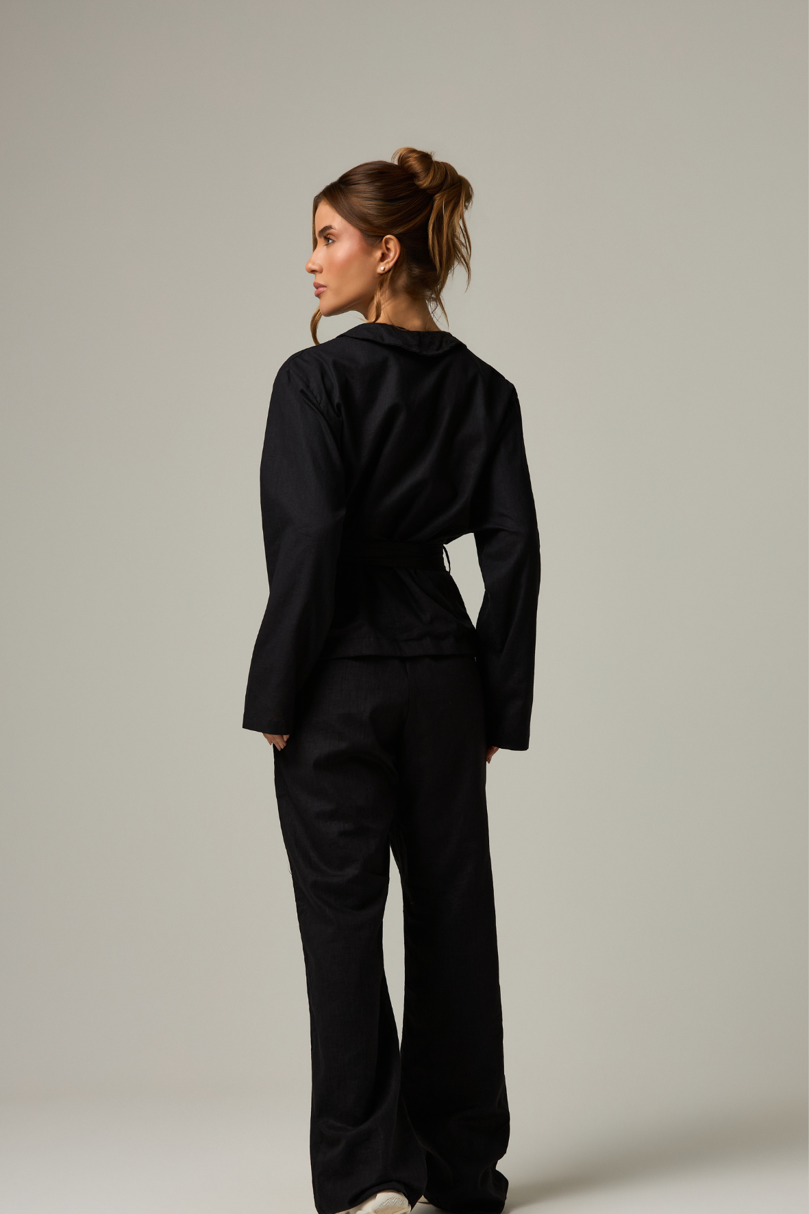 Kimono Linho Black