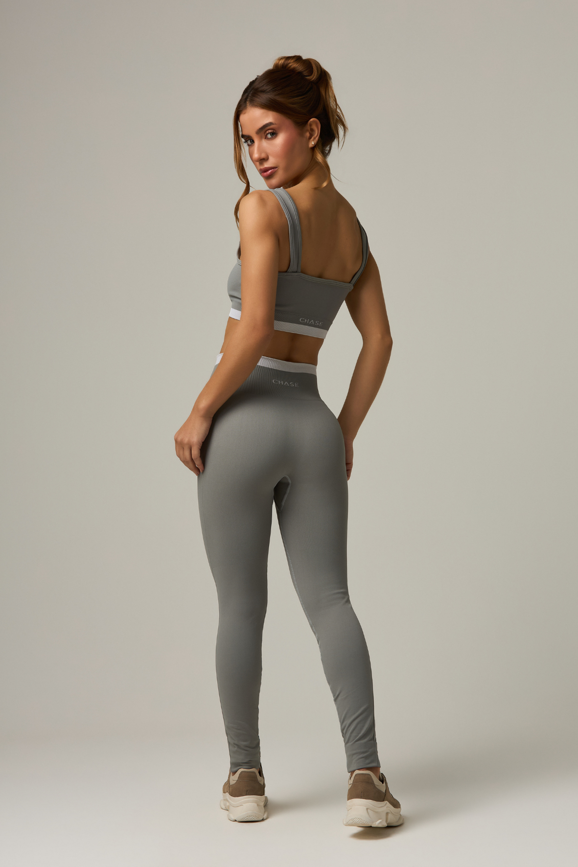 Legging Stripe Seamless Dark Grey