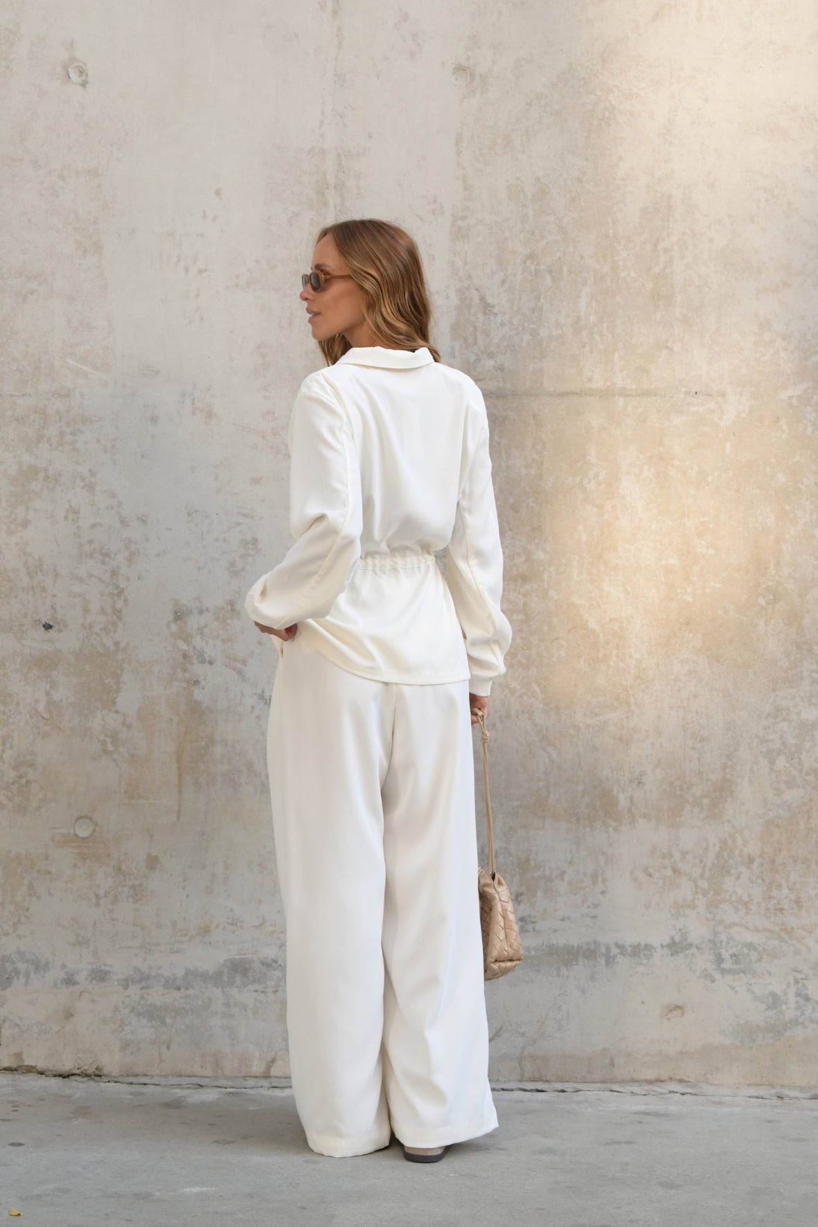 Wide Pants Social Basic White