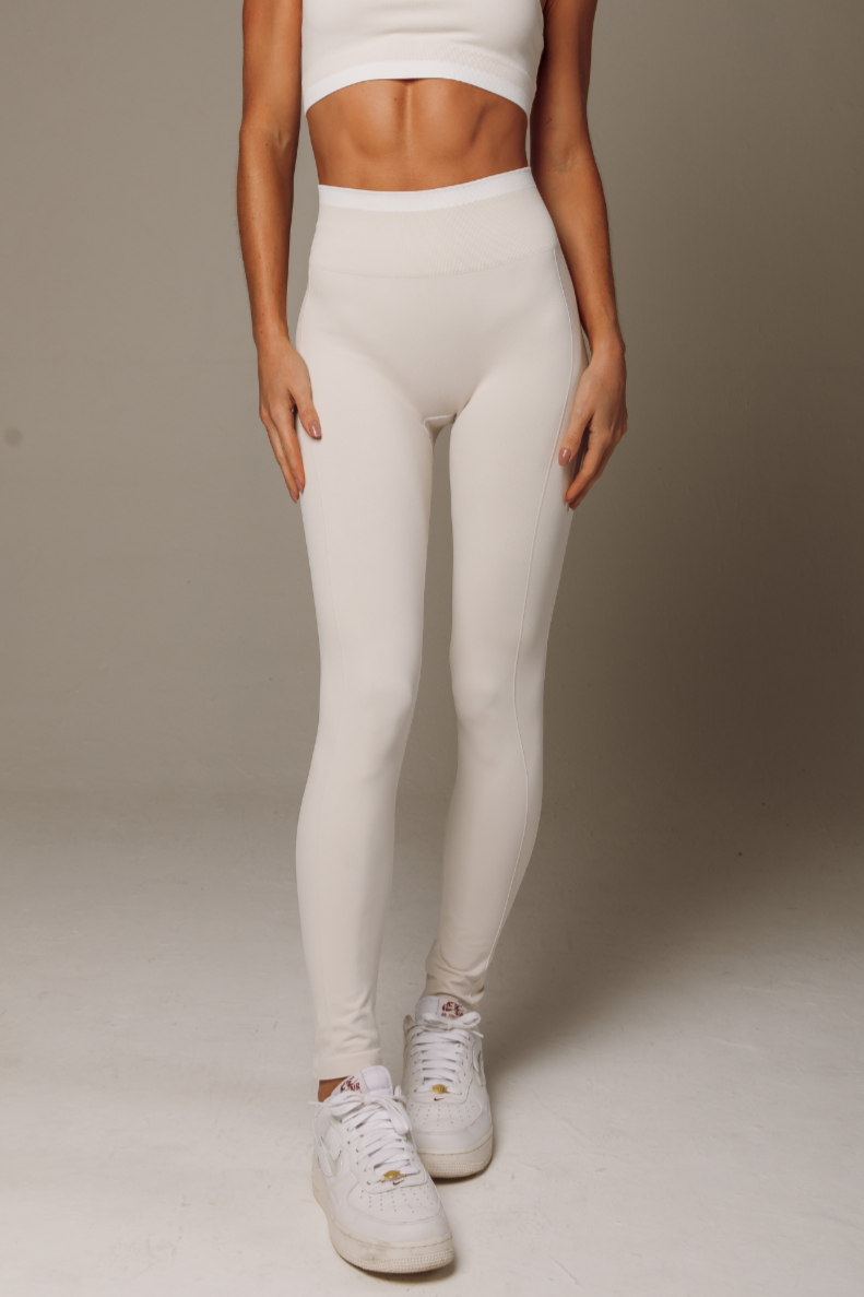 Legging Stripe Seamless Off White