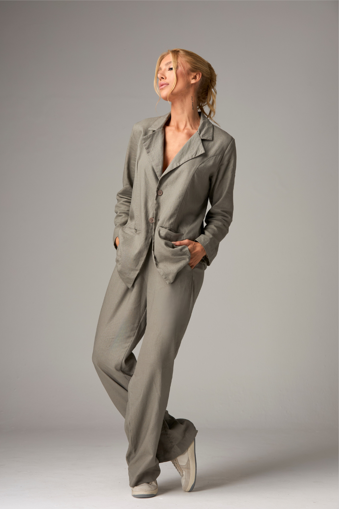 Calça Wide Pants Linho Rattan