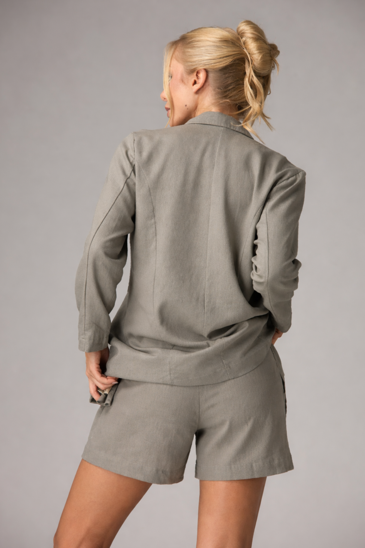 Blazer Wide Linho Rattan