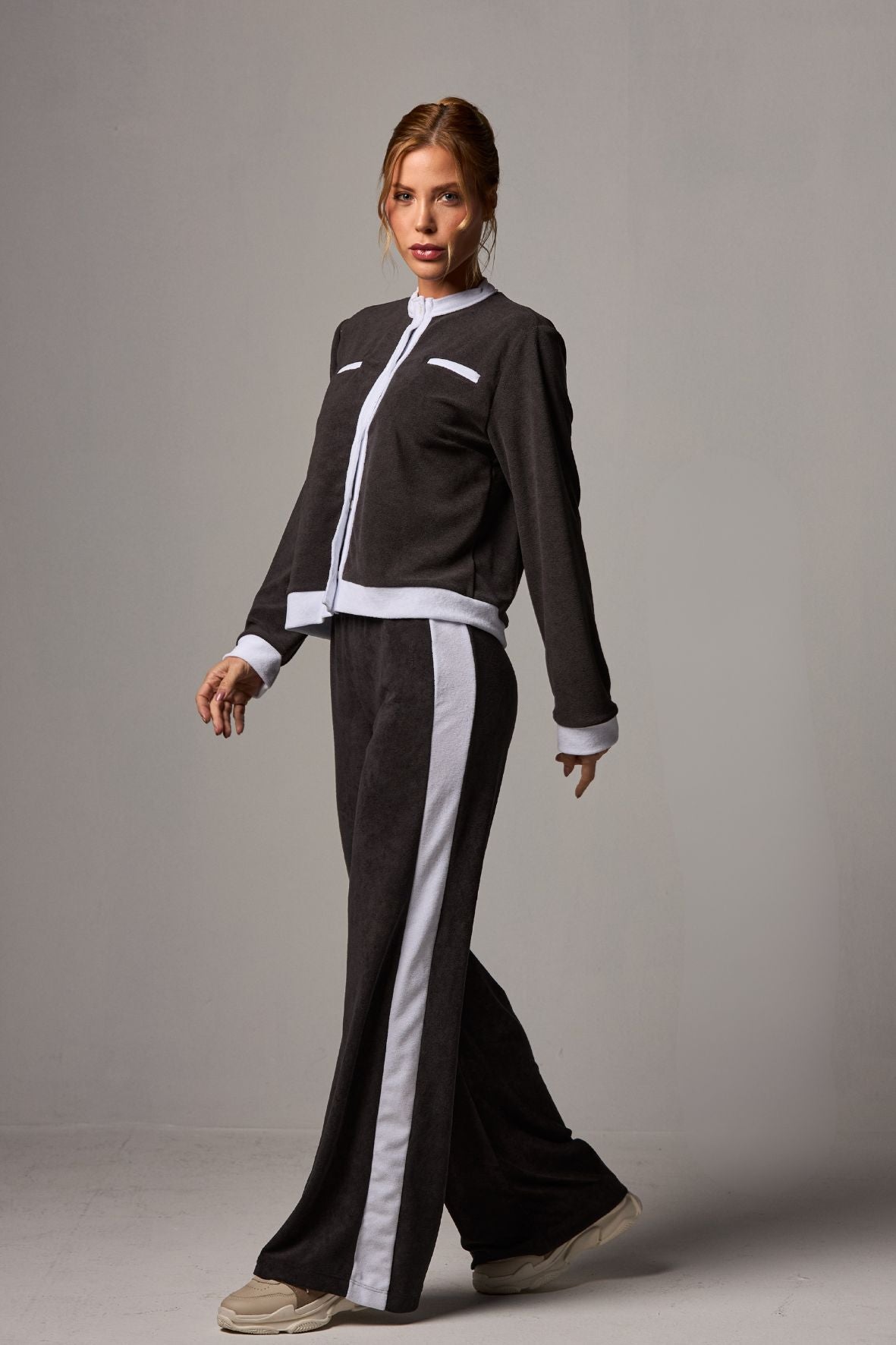 Calça Wide Leg Cozy Black&White