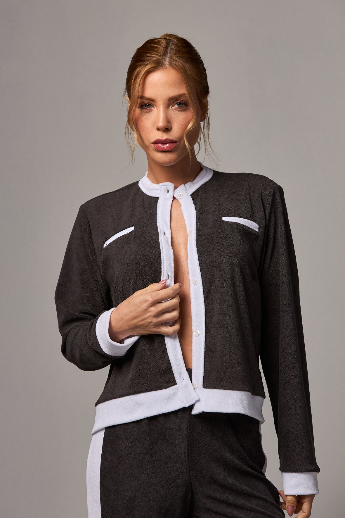 Jacket Cozy Black&White