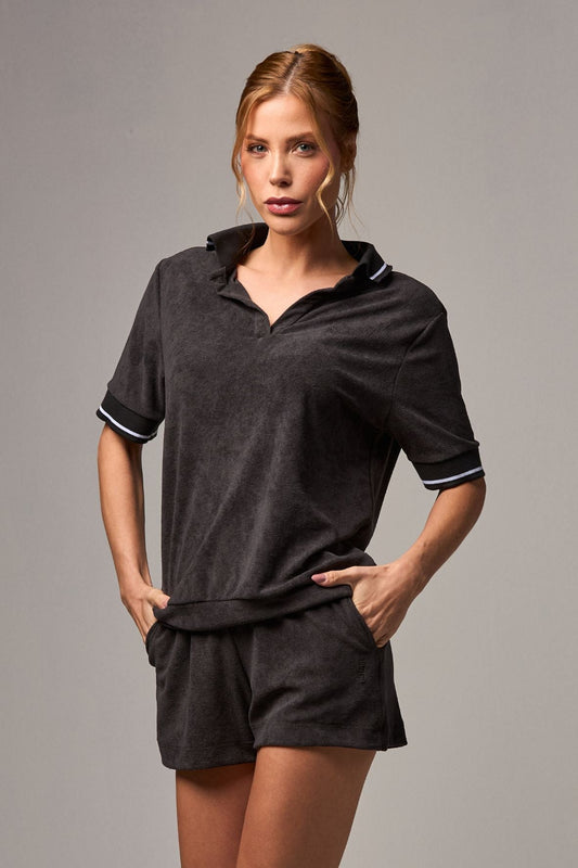 Camisa Polo Cozy Black