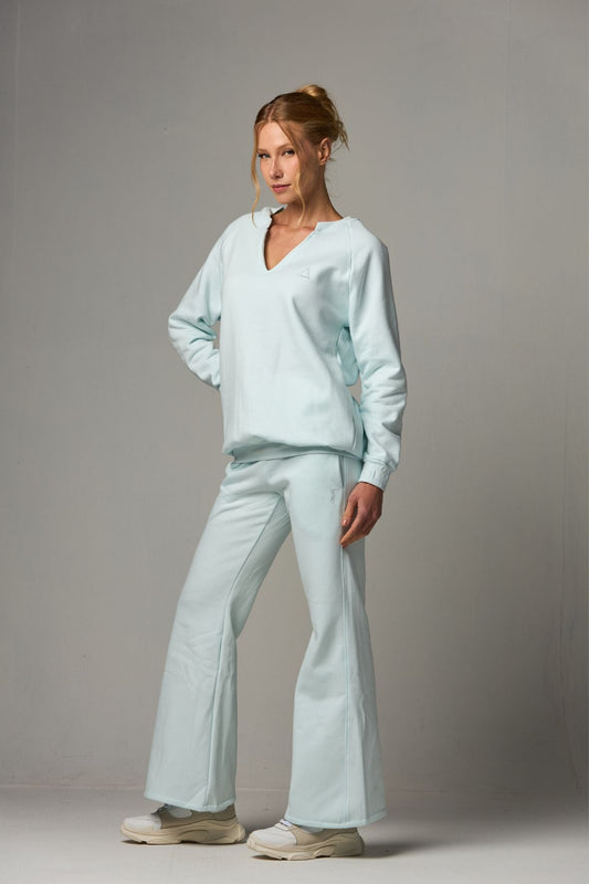 Calça Moletom Straight Flare Ice Melt