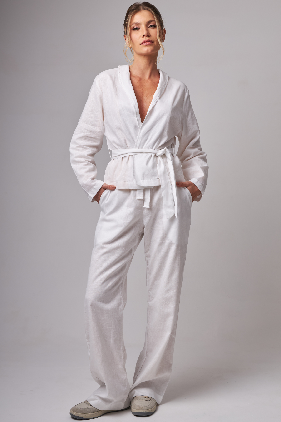 Wide leg Linho White