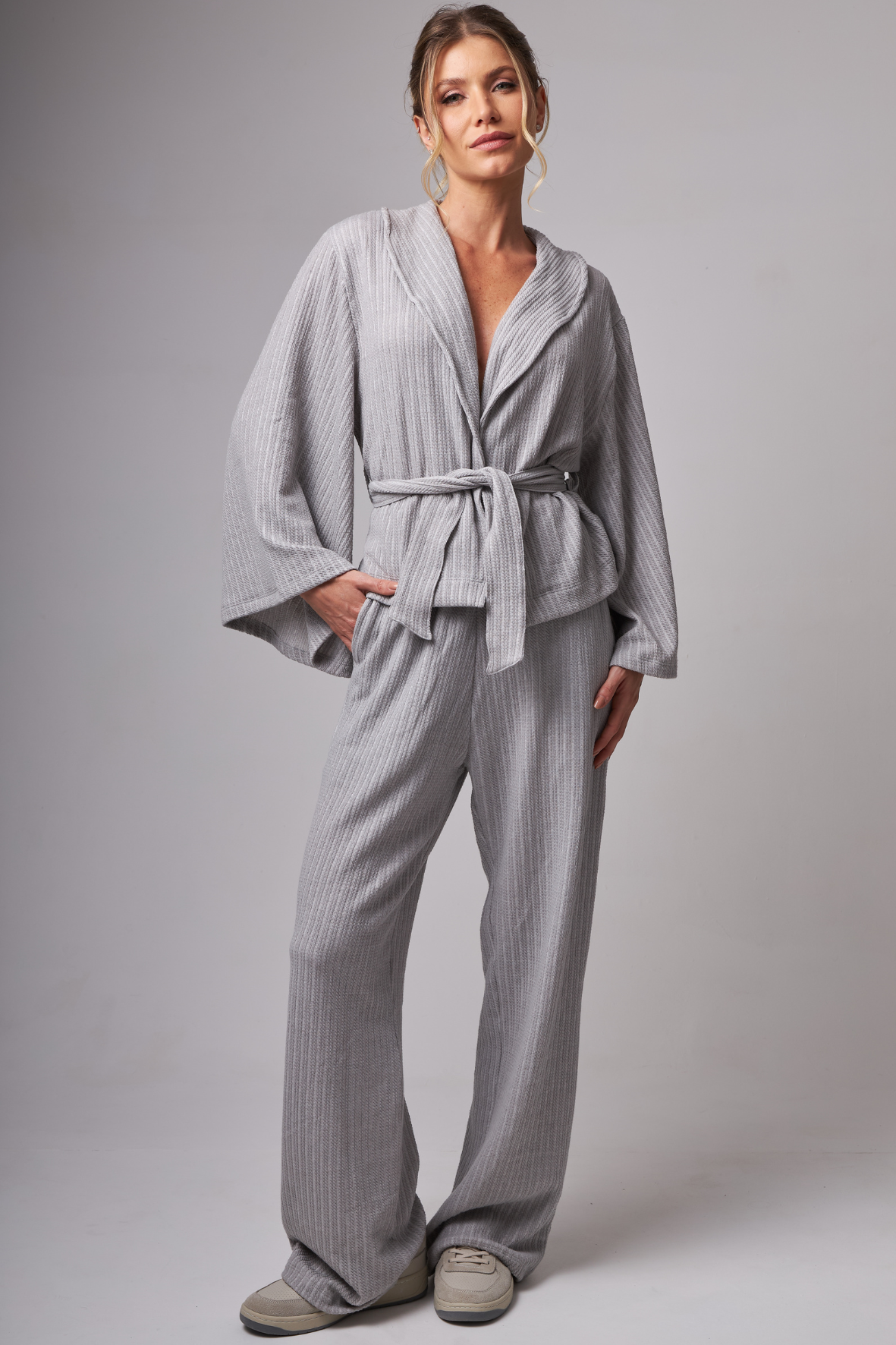 Wide Leg Light Tricot Grey