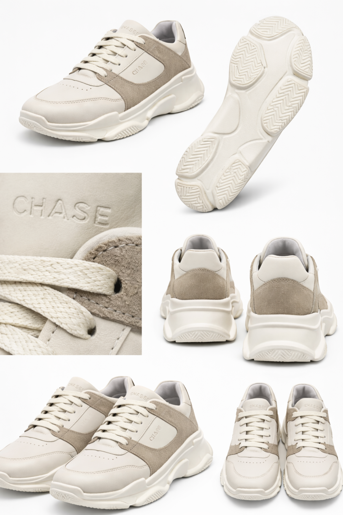 Chase Sneakers High Gray Brown