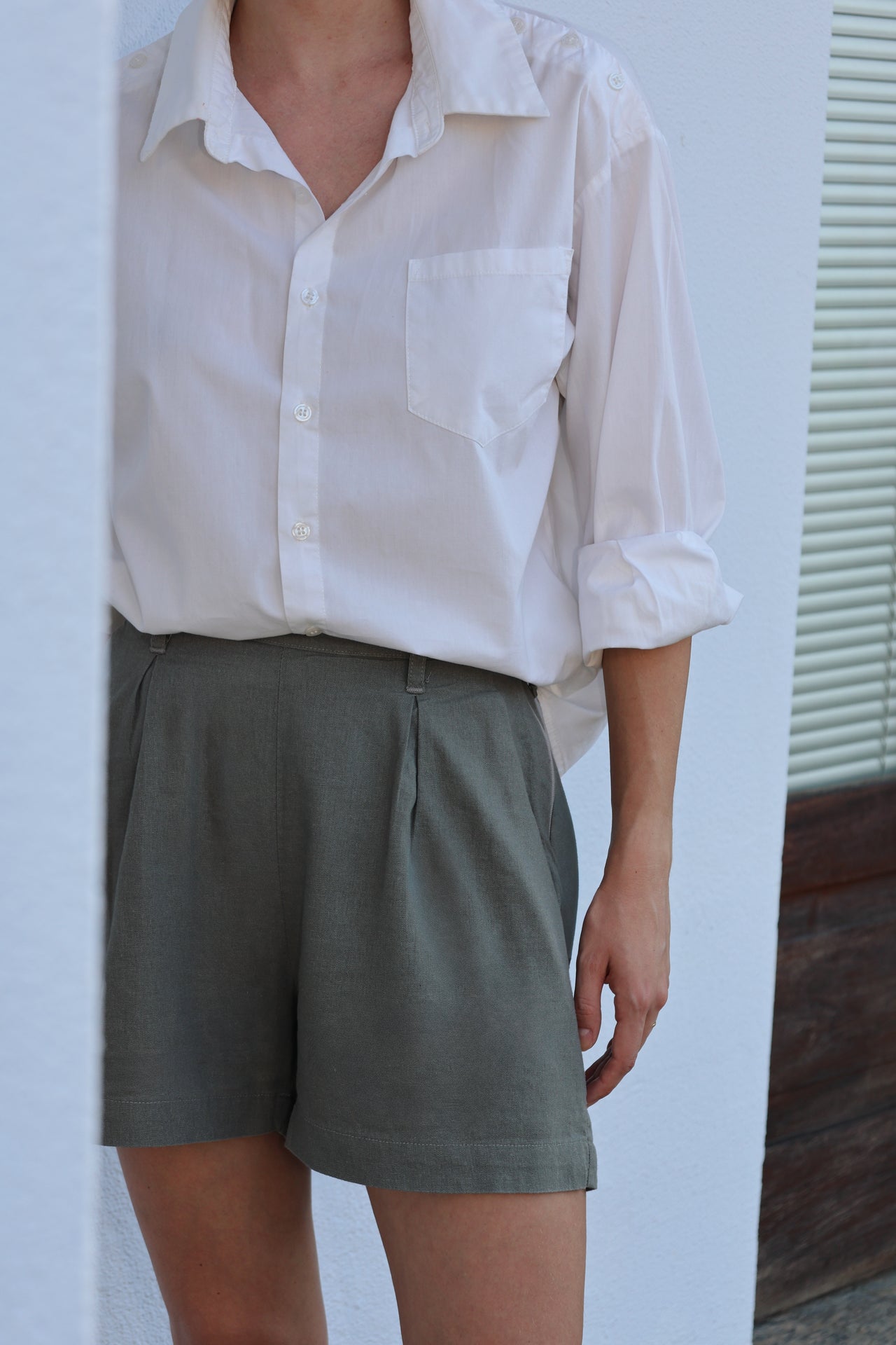 Shorts Wide Linho Rattan