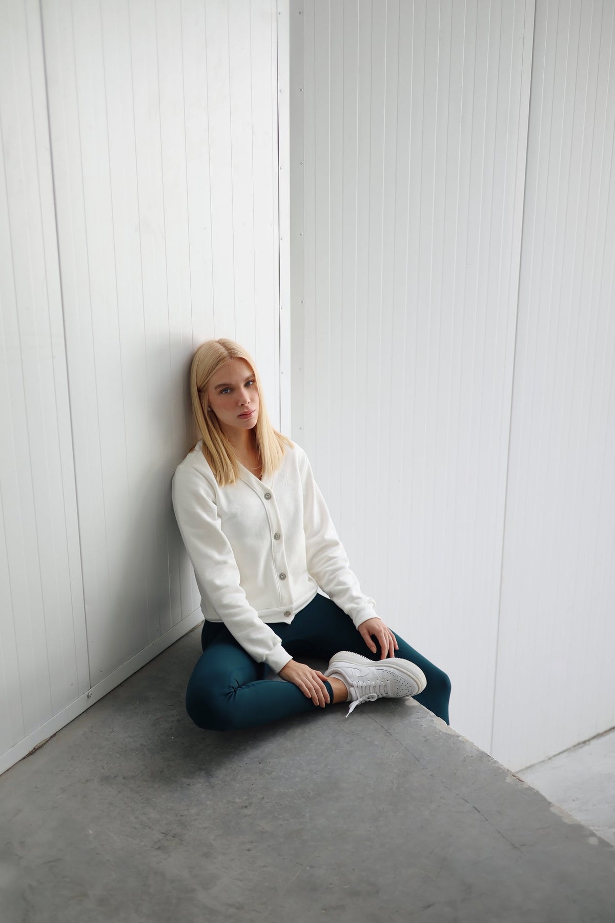 Moletom Cardigan White